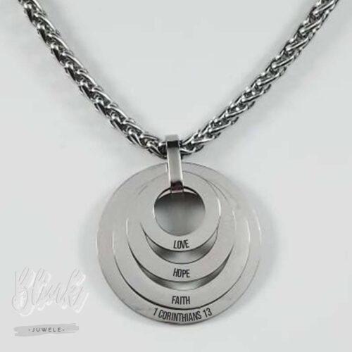 1 Corinthians 13 Quad Circle Necklace