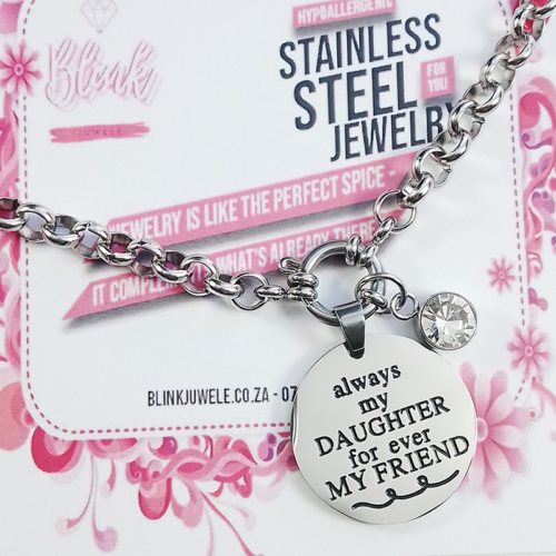 Always my daughter forever my friend Necklace