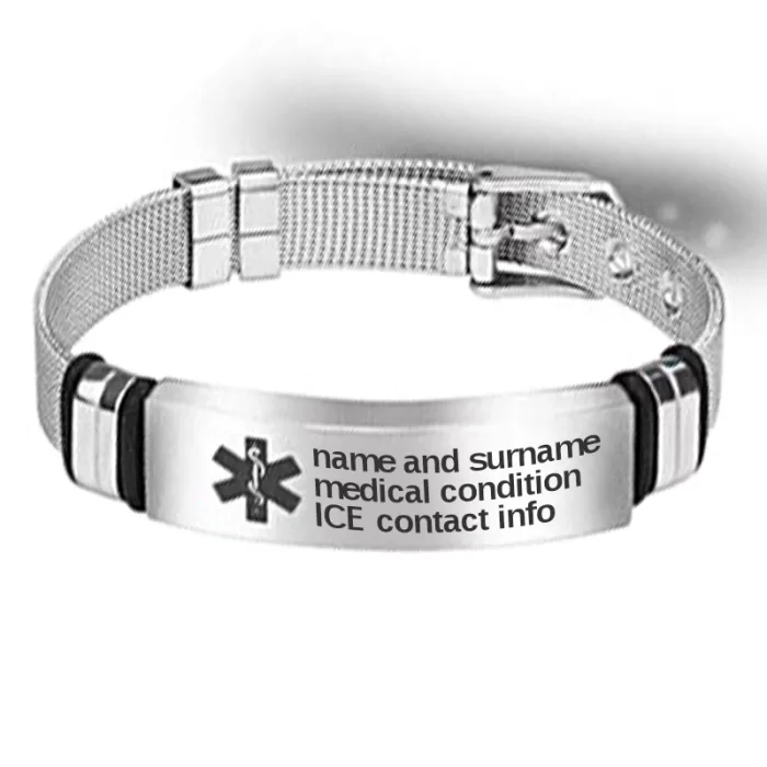 Metal Medical Alert Bracelet