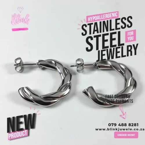 Pleat Halfround Earrings