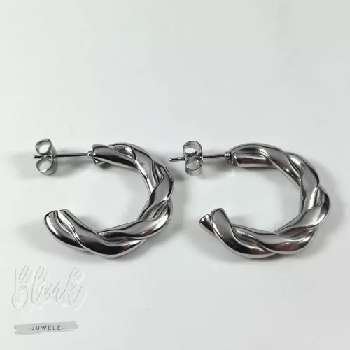 Pleat Halfround Earrings