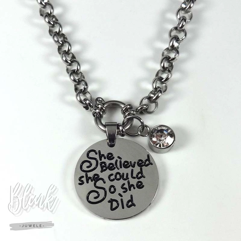 She Believed she could Necklace