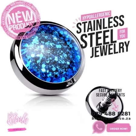 Epoxy Glitter Internally Threaded Tops