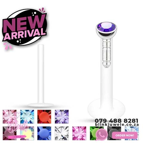 Push In PTFE Crystal Labret