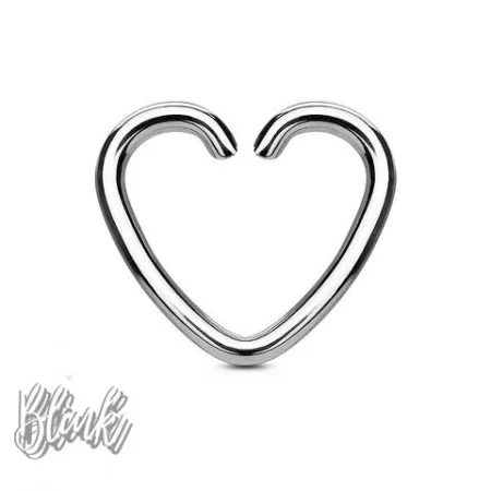 Single closure Clip on Heart Ring