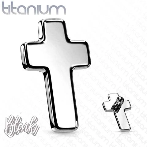 Titanium internally Threaded Top Flat Cross