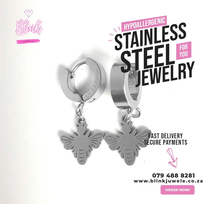 Bee Infinity Huggie Hoop Earrings