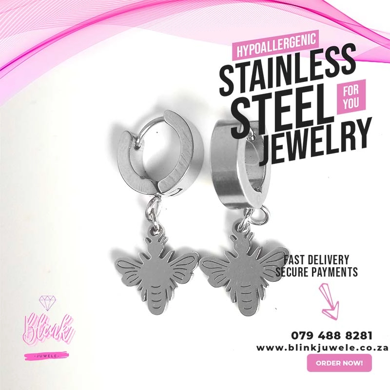 Bee Infinity Huggie Hoop Earrings