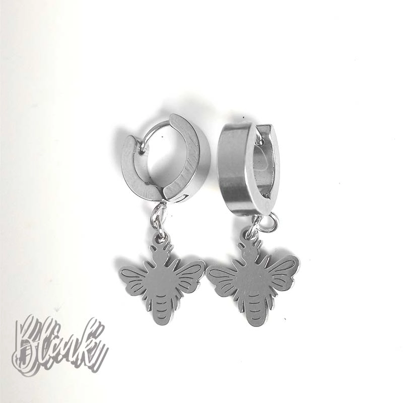 Bee Infinity Huggie Hoop Earrings Stainless Steel Jewelry Pretoria Bee Infinity Huggie Hoop Earrings