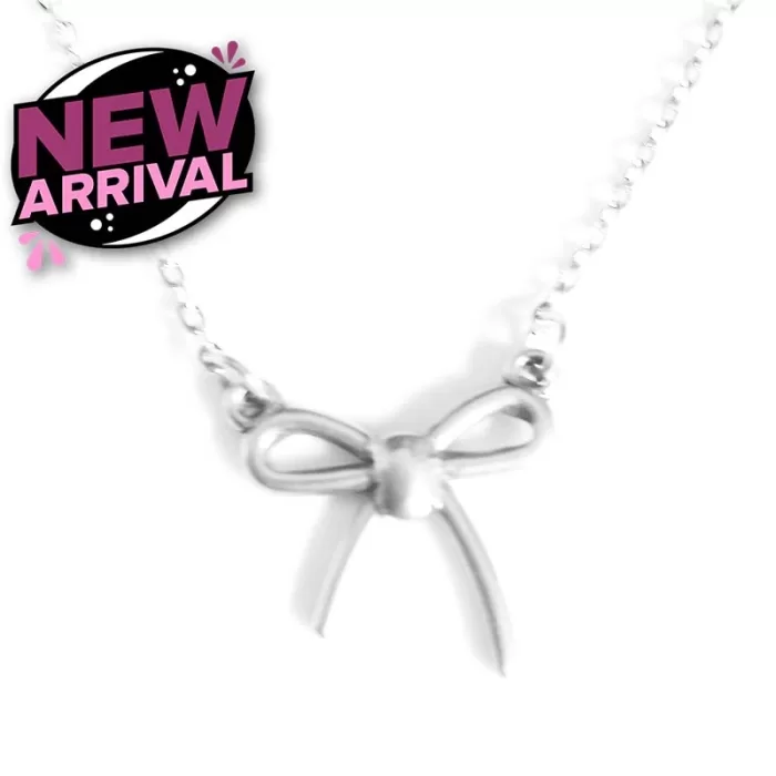 Bow 1mm Linked Chain Necklace