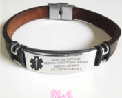 Buffalo Leather medical Bracelet