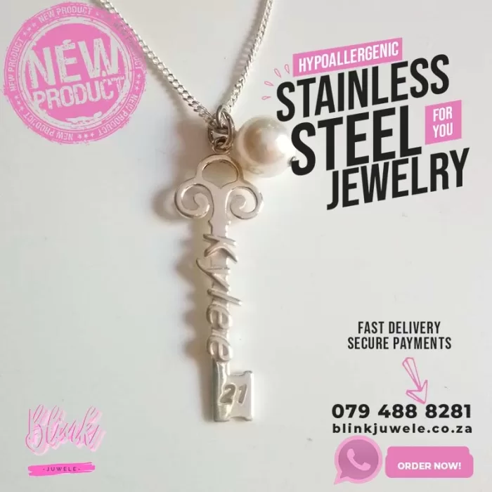 21st Sterling Silver Key Necklace