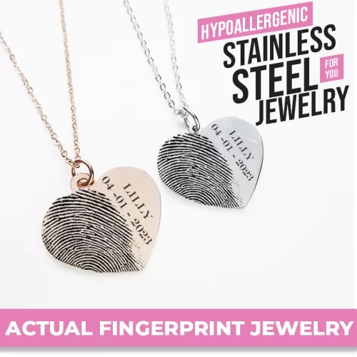 Actual Fingerprint Jewelry