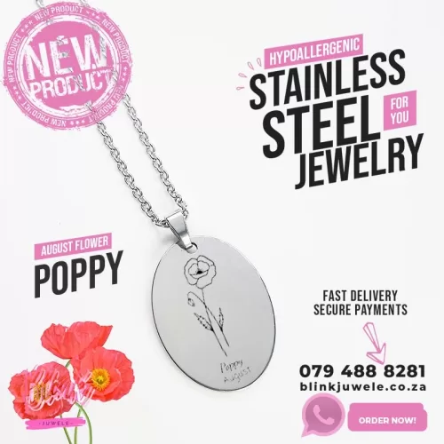 August Birth Month Flower Necklace