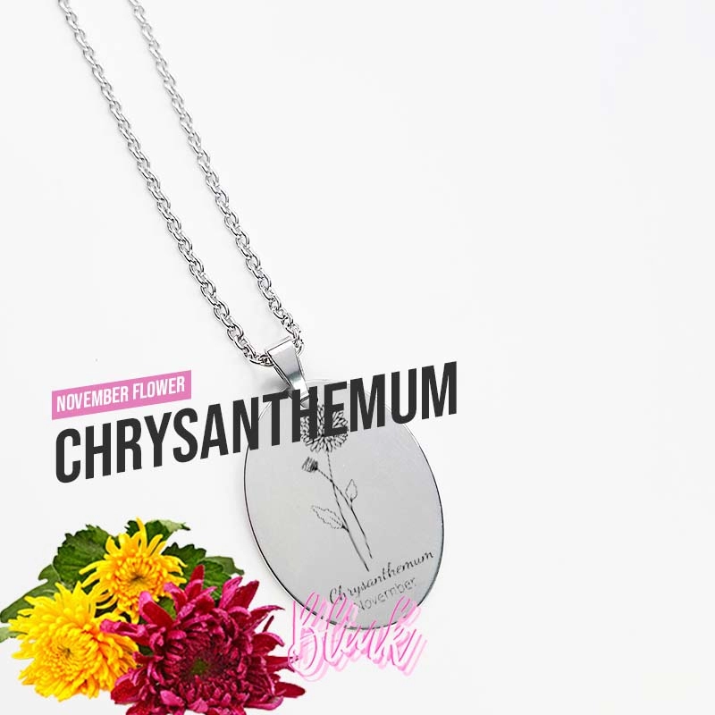 November Birth Month Flower Necklace