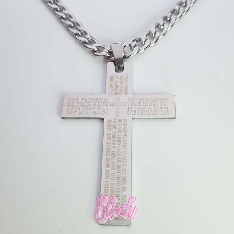The Lords Prayer Cross Pendant