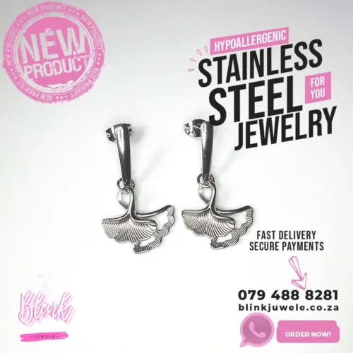 Abstract leaf earrings