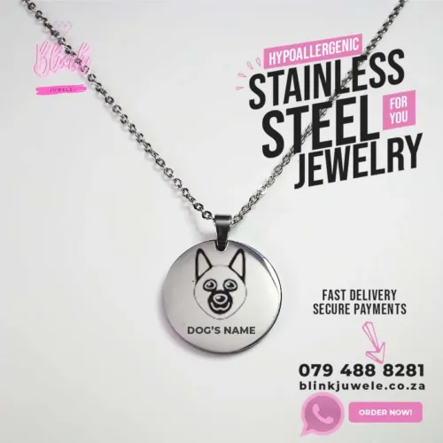 Akita Engraved Dog Breed Necklace