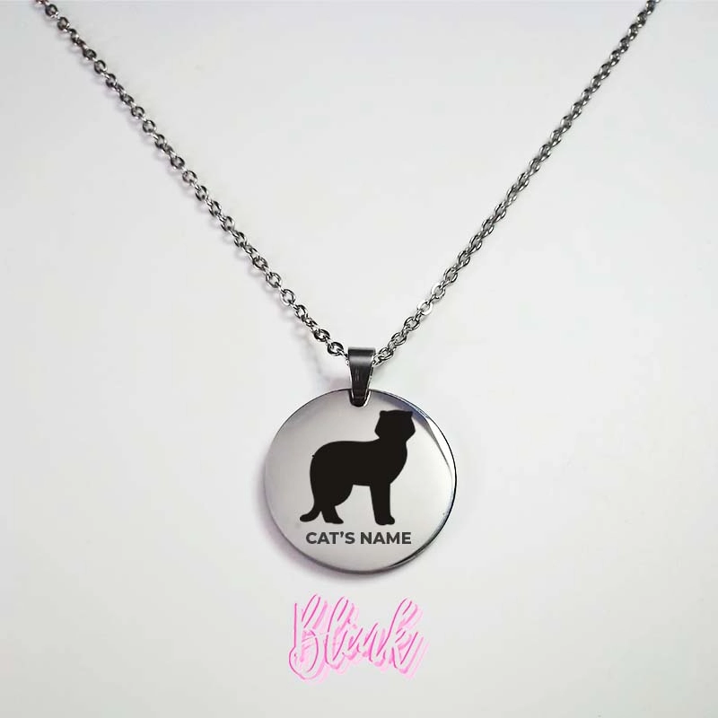British Shorthair Engraved Cat Breed Necklace