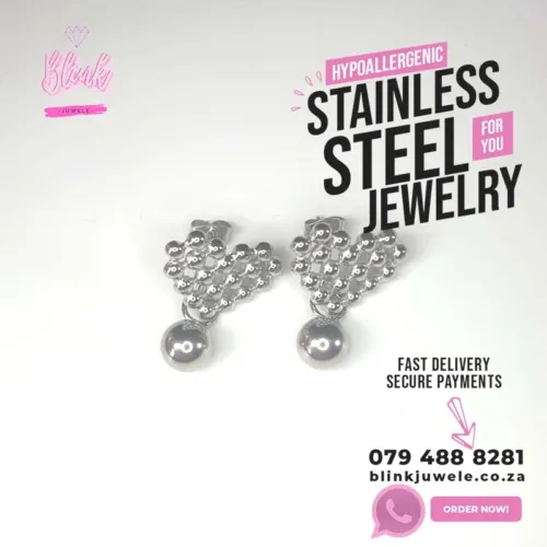 Bubble Heart Stud earrings