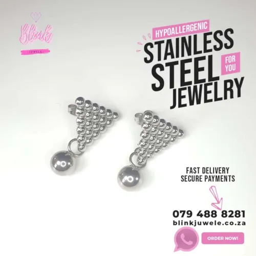 Bubble Triangle Stud earrings