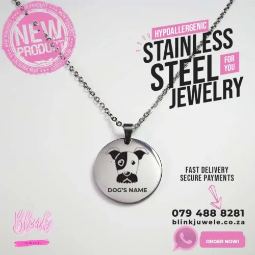 Jack Russel Engraved Dog Breed Necklace