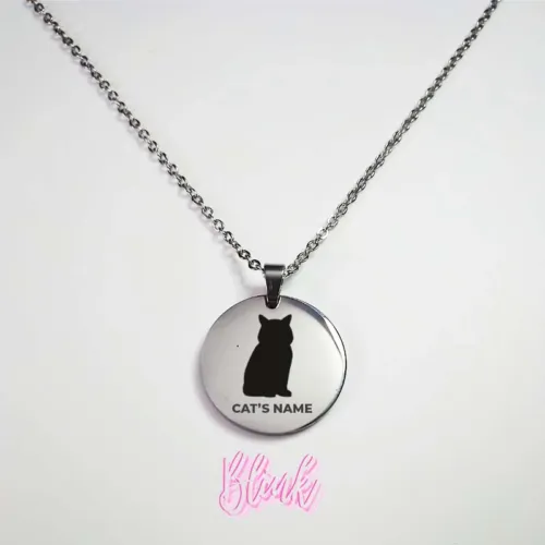 Siberian Engraved Cat Breed Necklace