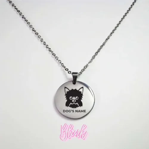 Yorki Engraved Dog Breed Necklace