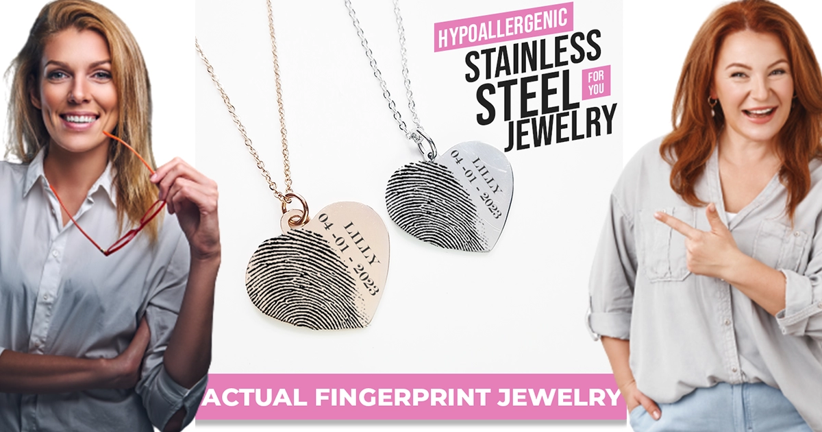 Actual Fingerprint Jewelry Collection