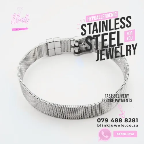 Plain Stainless Steel Belt Bracelet