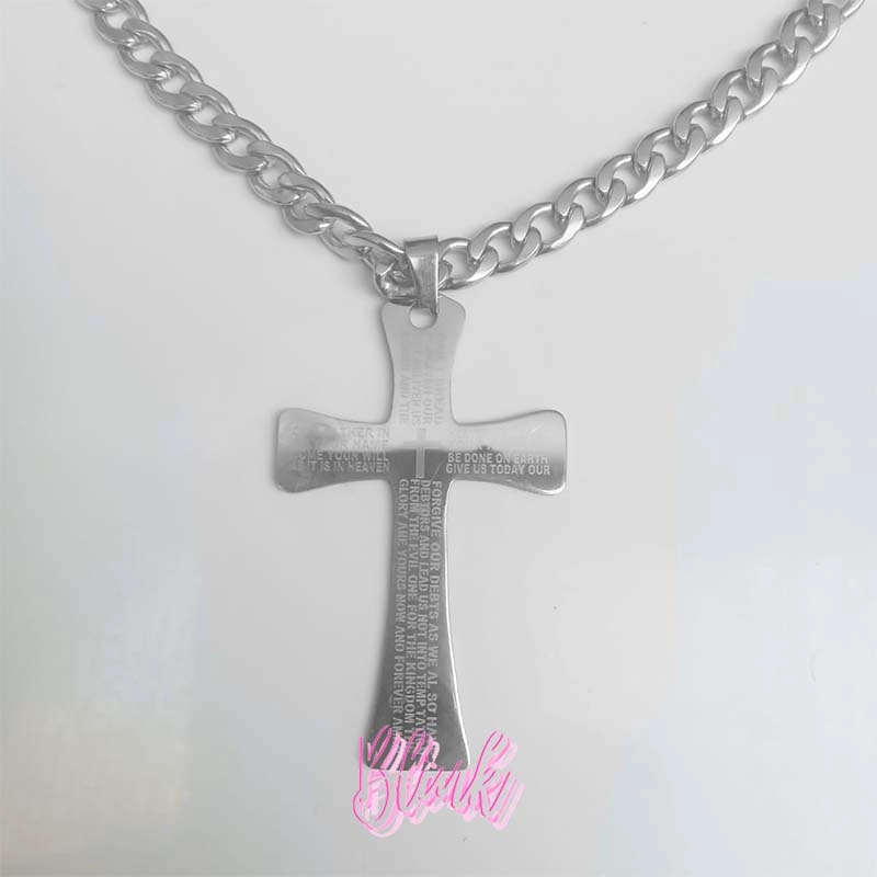 The Lords Prayer Cross Modern Necklace Blink Juwele Pretoria The Lords Prayer Cross Modern Necklace