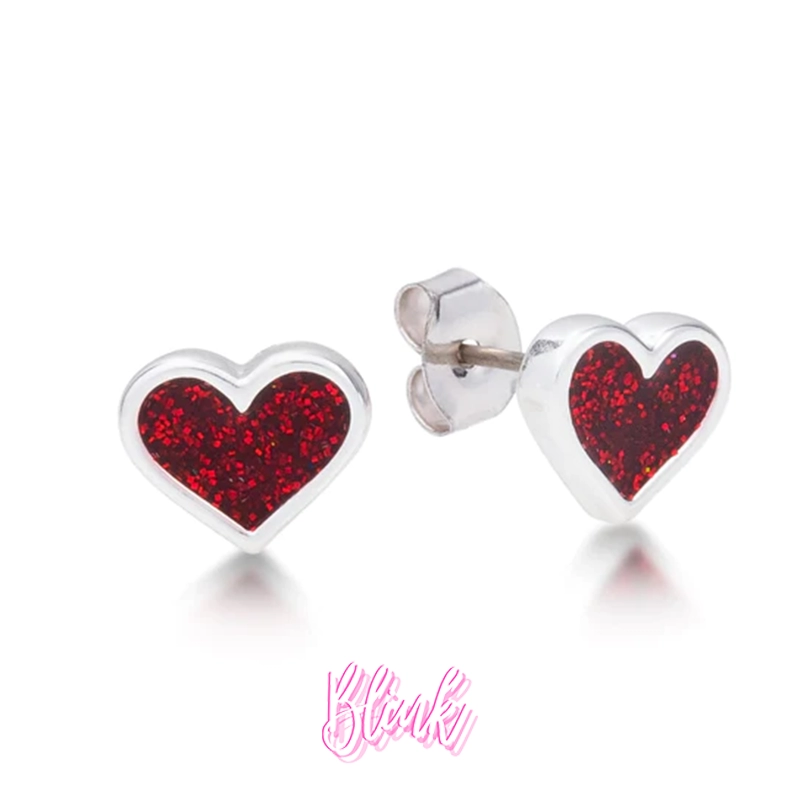Heart Cremation Stud Earrings