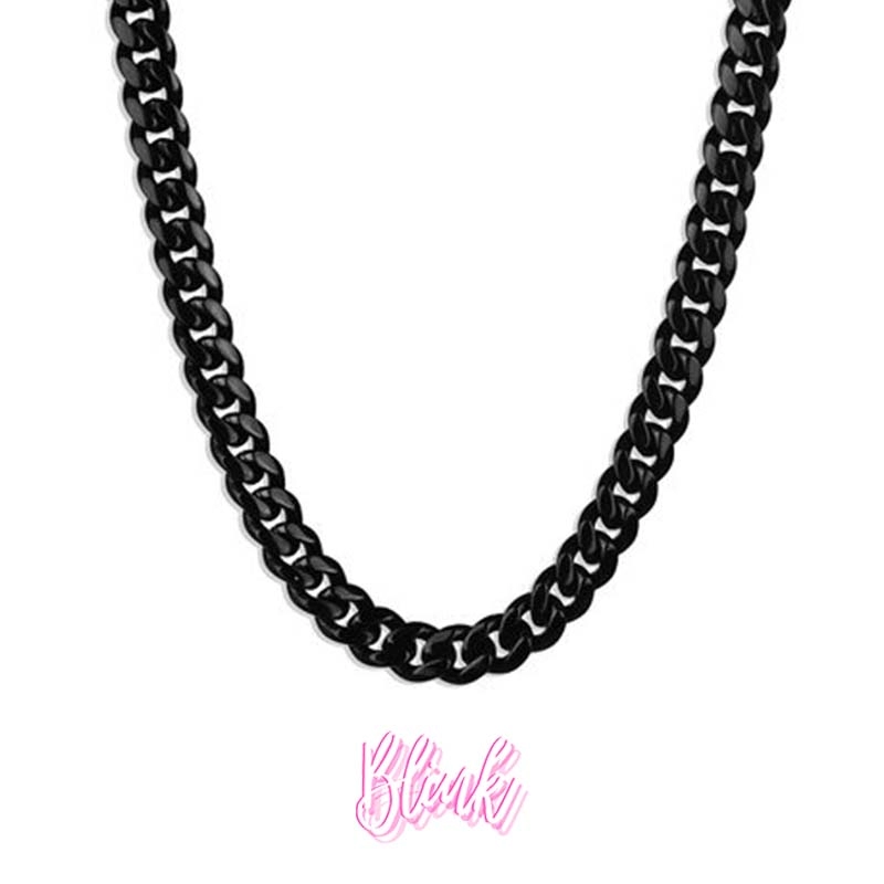 Black Curb Necklace Stainless Steel jewelry Pretoria Blink Juwele Black Curb Necklace