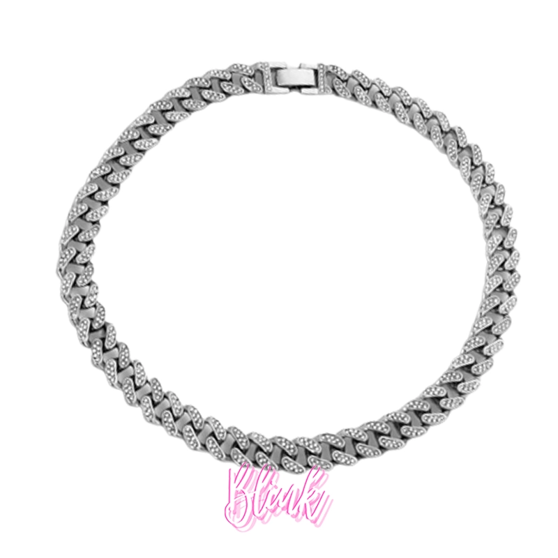 Cubic Zirconia Flat Rolled Necklace Stainless Steel jewelry Pretoria Blink Juwele Cubic Zirconia Flat Rolled Necklace