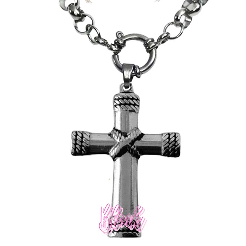 Rope Cross Necklace