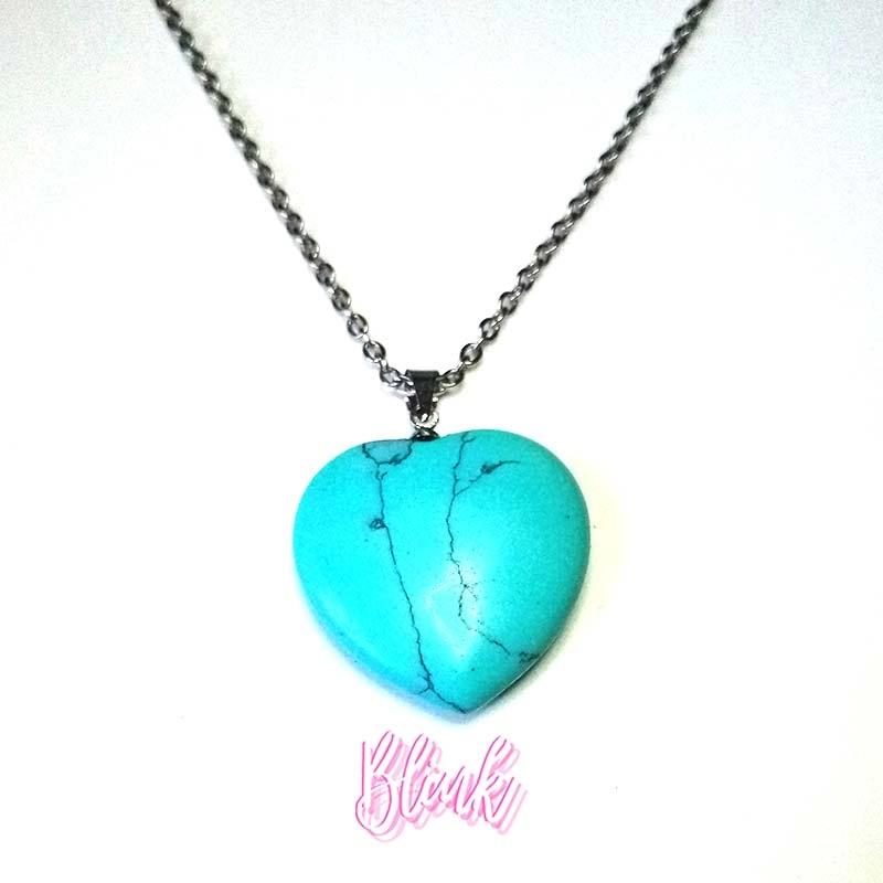 Amazonite Heart Necklace