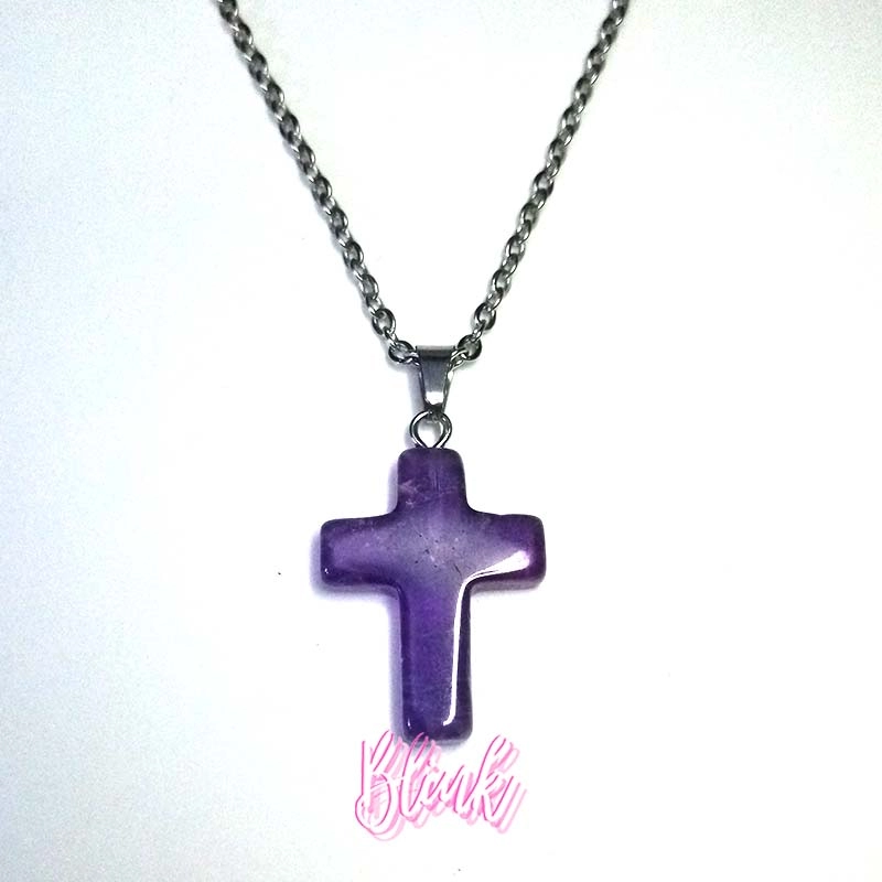 Amethyst on sale cross necklace