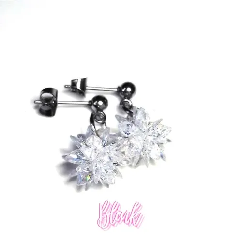 Clear Exploding Crystal Earrings