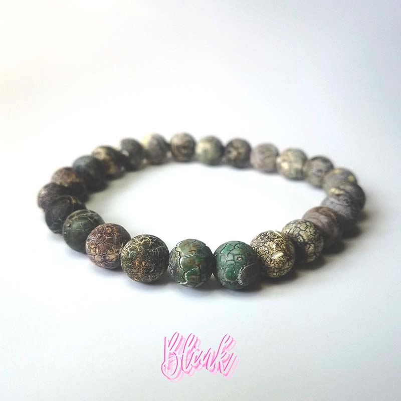 Green Stone Bead Bracelet