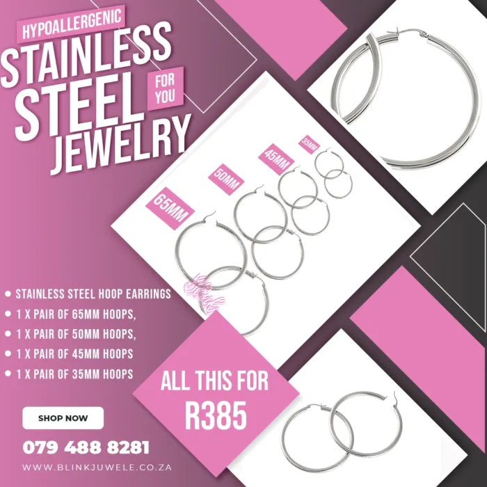 Hoop Earrings Combo Special Blink Juwele™ 4 pairs included!