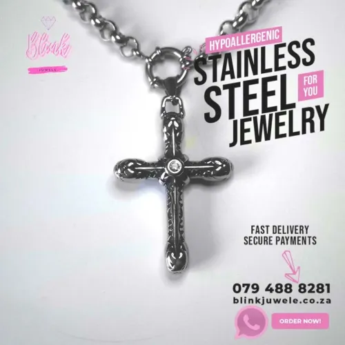 Large Celtic Crystal Cross Necklace