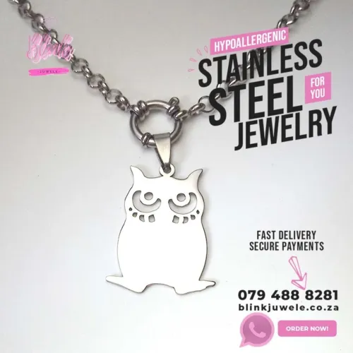 Large Owl Necklace Pendant