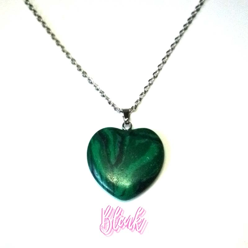 Malachite Heart Necklace