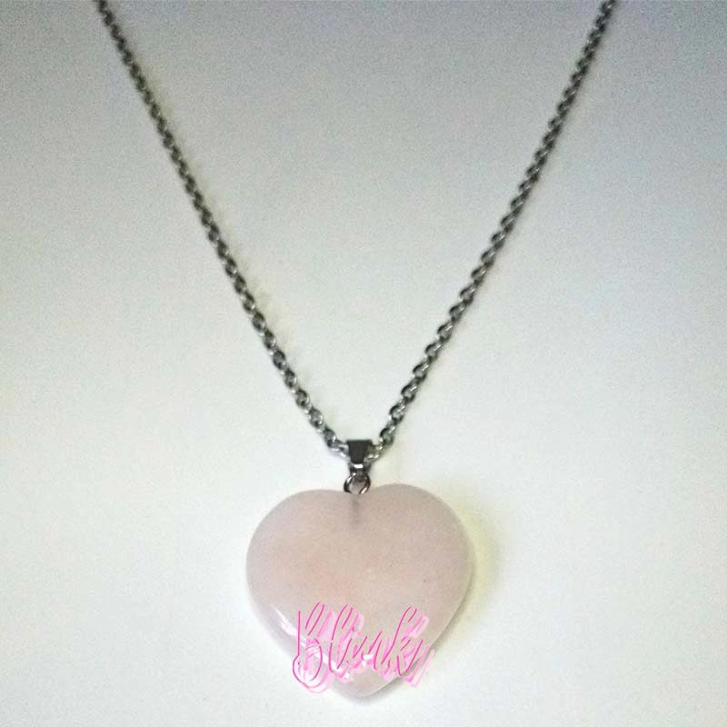 Rose Quartz Heart Necklace