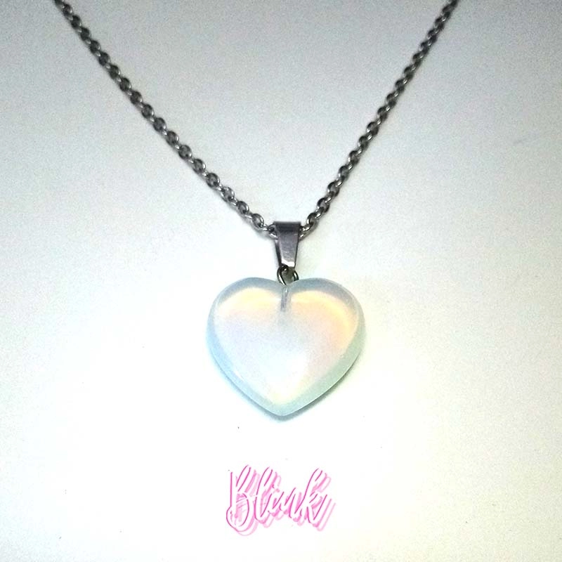 Selenite Heart Necklace