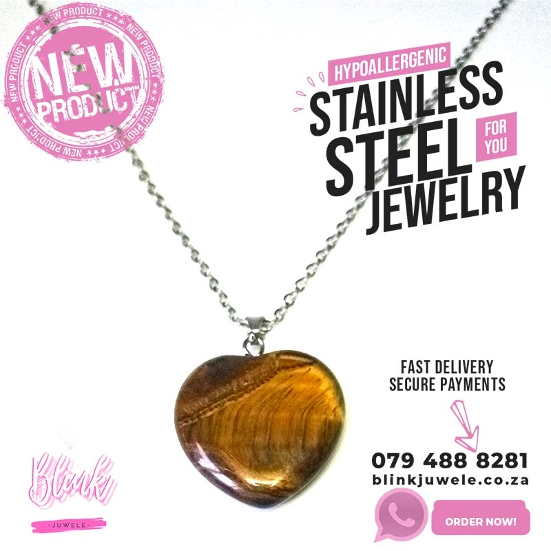 Tiger Eye Heart Necklace