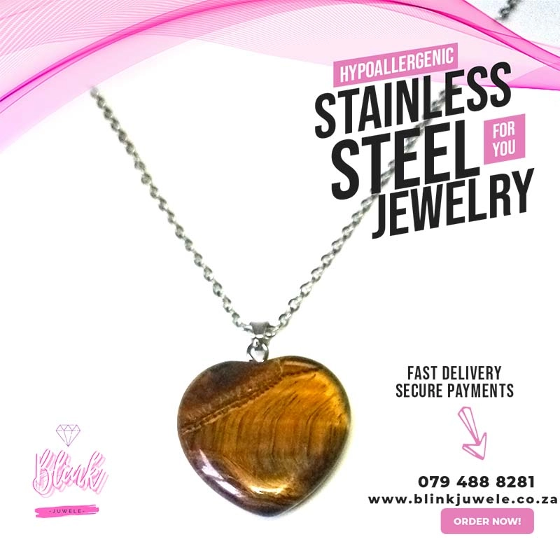 Tiger Eye Heart Necklace