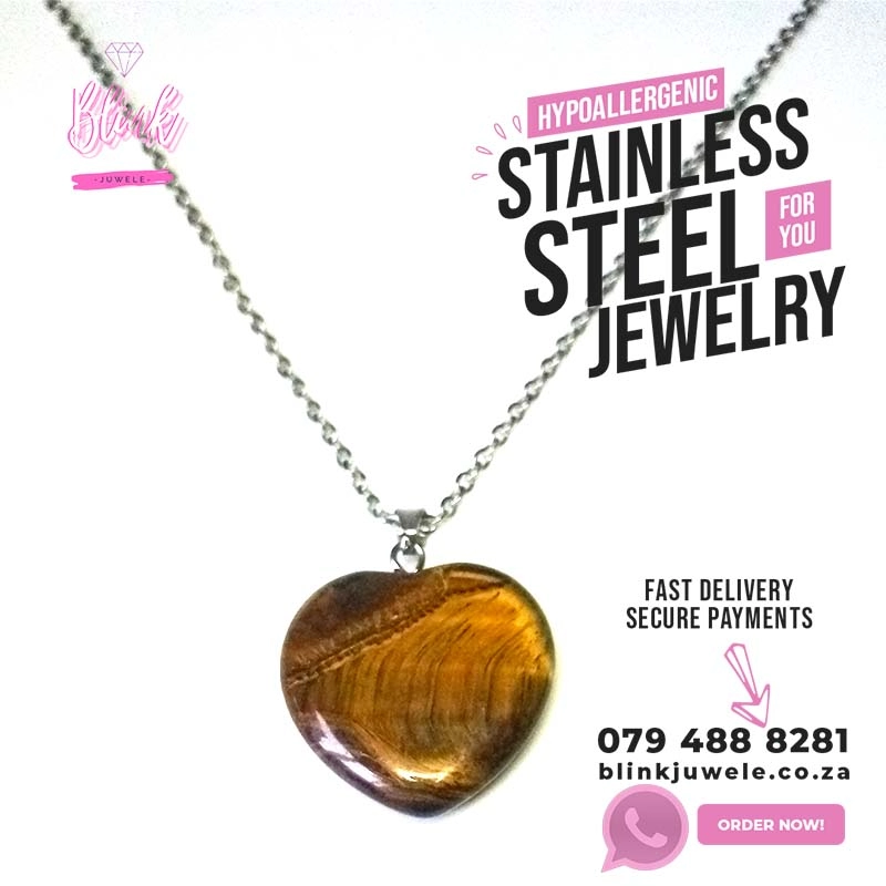 Tiger Eye Heart Necklace