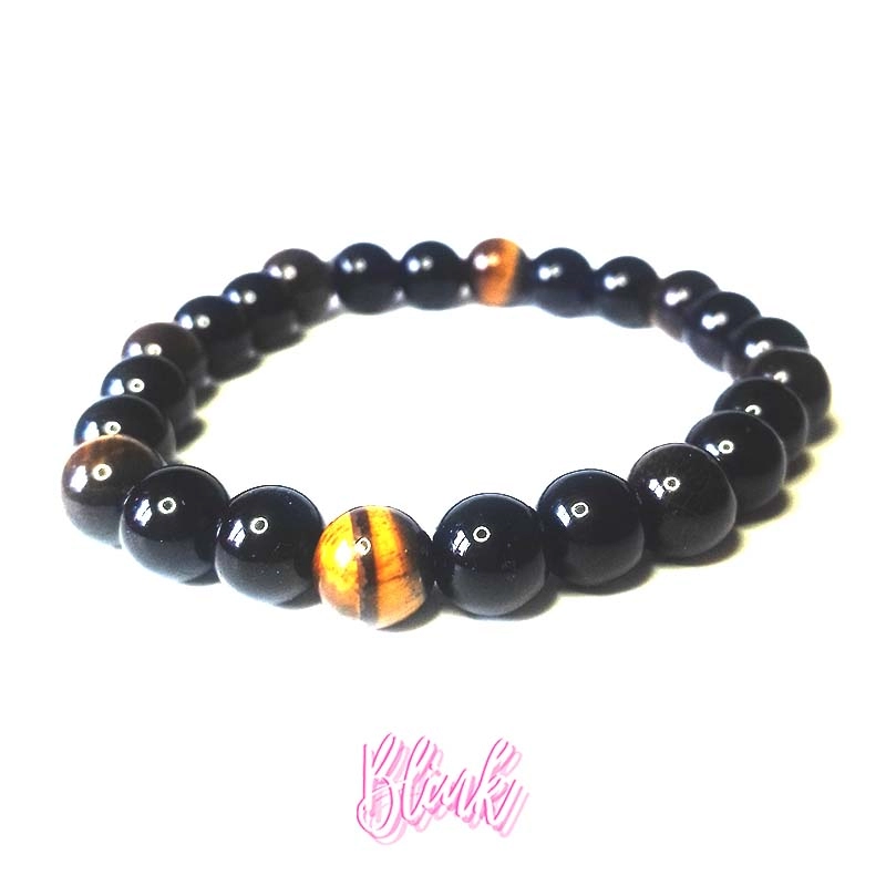 Tigers Eye and Black Onyx Bracelet