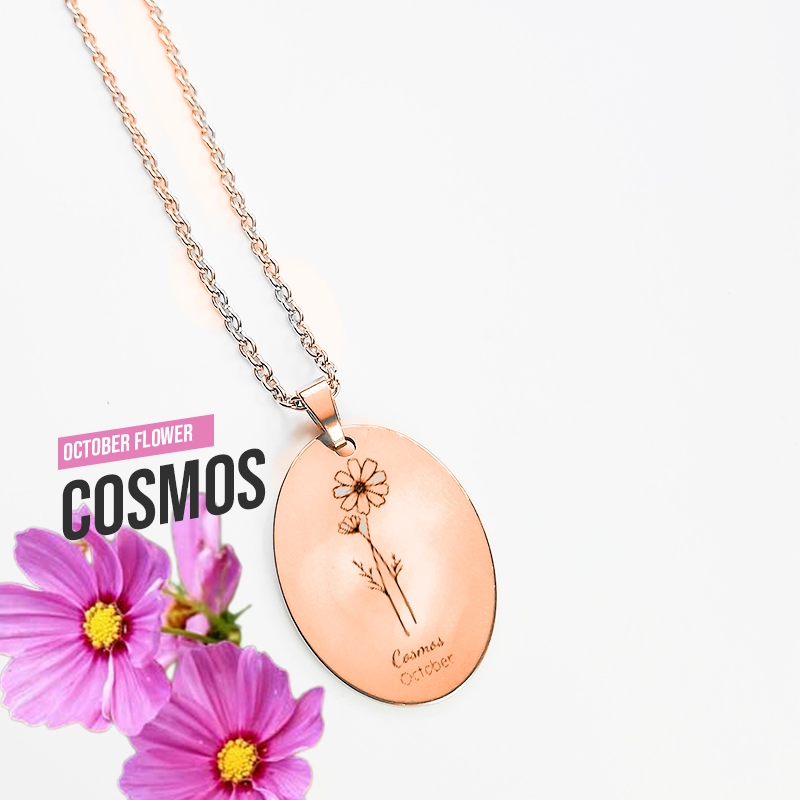 October Birth Month Flower Necklace Rose GoldBlack Friday Popup Banner Rose Gold October Birth Month Flower Necklace